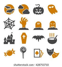 halloween icon set