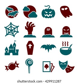halloween icon set