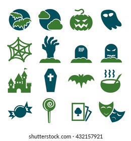 halloween icon set