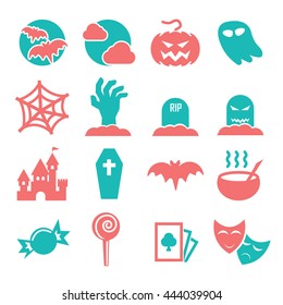 halloween icon set