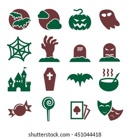 halloween icon set