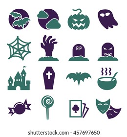 halloween icon set