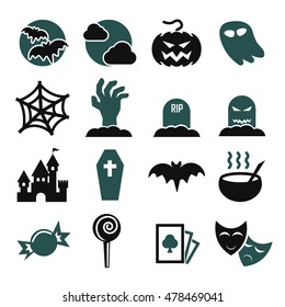 halloween icon set