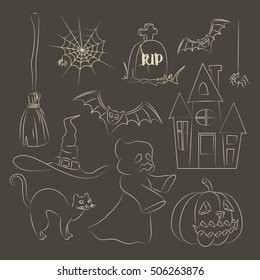 Halloween icon set