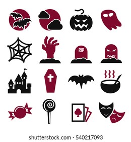 halloween icon set