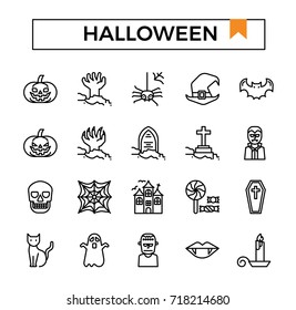 Halloween icon set.