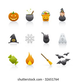 Halloween Icon Set in Adobe Illustrator EPS 8 for multiple applications.