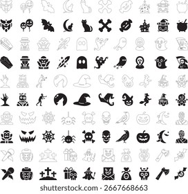Icono de Halloween en negro
