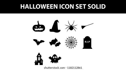 Halloween Icon Set Solid