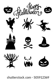 Halloween icon set vector