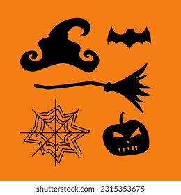 diseño vectorial de conjunto de iconos de halloween. perfecto para un diseño temático de Halloween