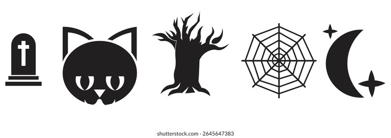Ícone de Halloween definir design de vetor