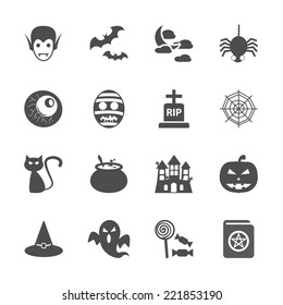 halloween icon set, vector eps10.