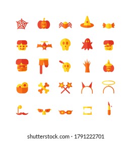 Halloween icon set vector flat for website, mobile app, presentation, social media. Suitable for user interface and user experience.