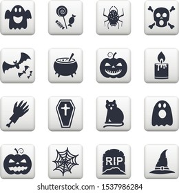 Halloween icon set vector illustration
