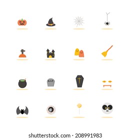 Halloween icon set. Vector illustration design.