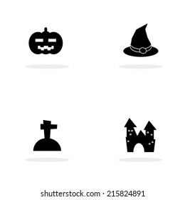 Halloween icon set. Vector illustration design.