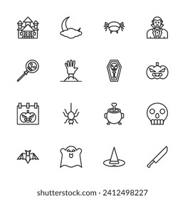 halloween icon set vector illustration