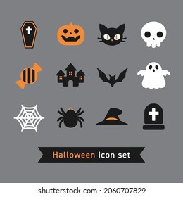 Halloween icon set of vector illustrations