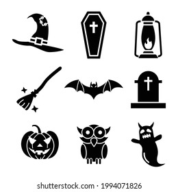 Vector De Halloween Con Icono De Diseño De Moda.