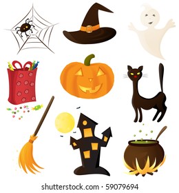 Halloween icon set (vector version)