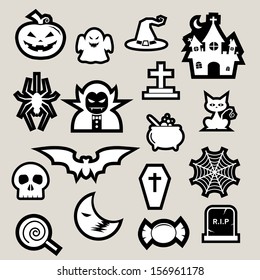 Halloween icon set.Illustrator eps10