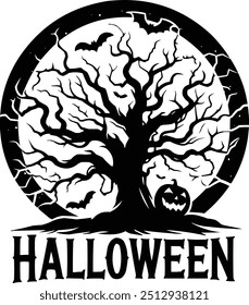 Halloween icon silhouette vector art illustration