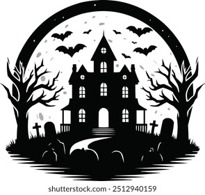 Halloween icon silhouette vector art illustration