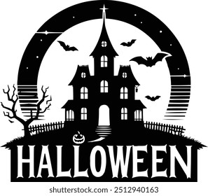Halloween icon silhouette vector art illustration