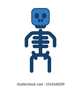 Halloween icon, skeleton icon, vector