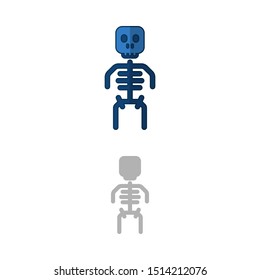 Halloween icon, skeleton icon, vector