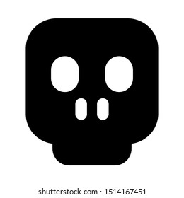 Halloween icon, skull icon, vector