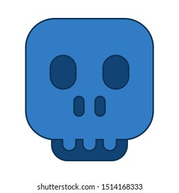 Halloween icon, skull icon, vector