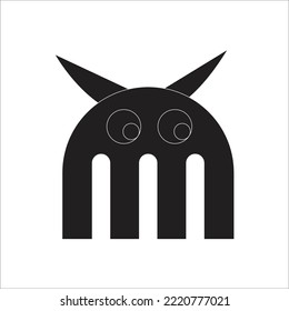 halloween icon solid vector illustration