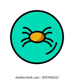 halloween icon with a spider
