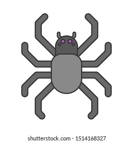 Halloween icon, spider icon, vector