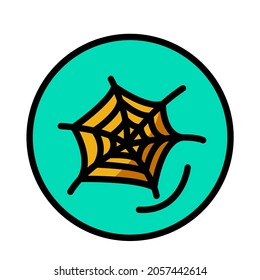 icono de halloween con telaraña