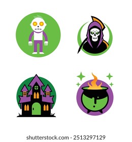Un icono de Halloween Vector Ilustración