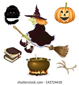 Halloween icon , vector set 