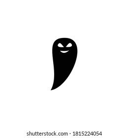 Icono de Halloween símbolo vector de horror ilustración aislada fondo blanco