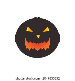 Halloween icon, white background. Can be used in Halloween party. black vector illustration