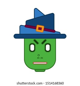 Halloween icon, witch icon, vector
