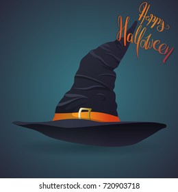 Halloween icon witch's hat. Vector illustration.
