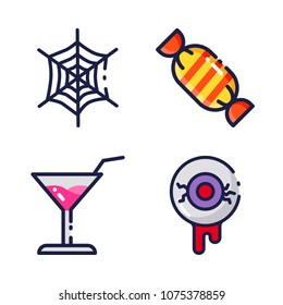 halloween icon.black design color set