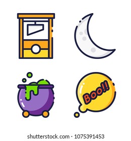 halloween icon.black design color set