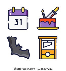 halloween icon.black design color set