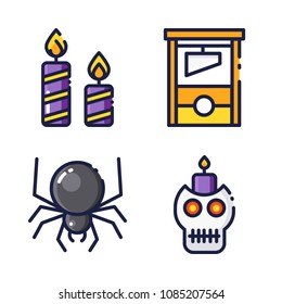halloween icon.black design color set