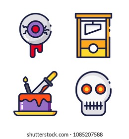 halloween icon.black design color set