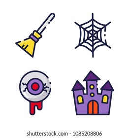 halloween icon.black design color set