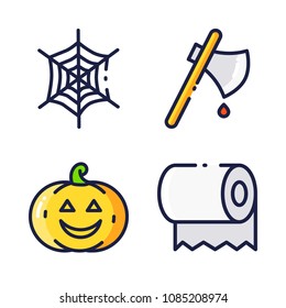 halloween icon.black design color set